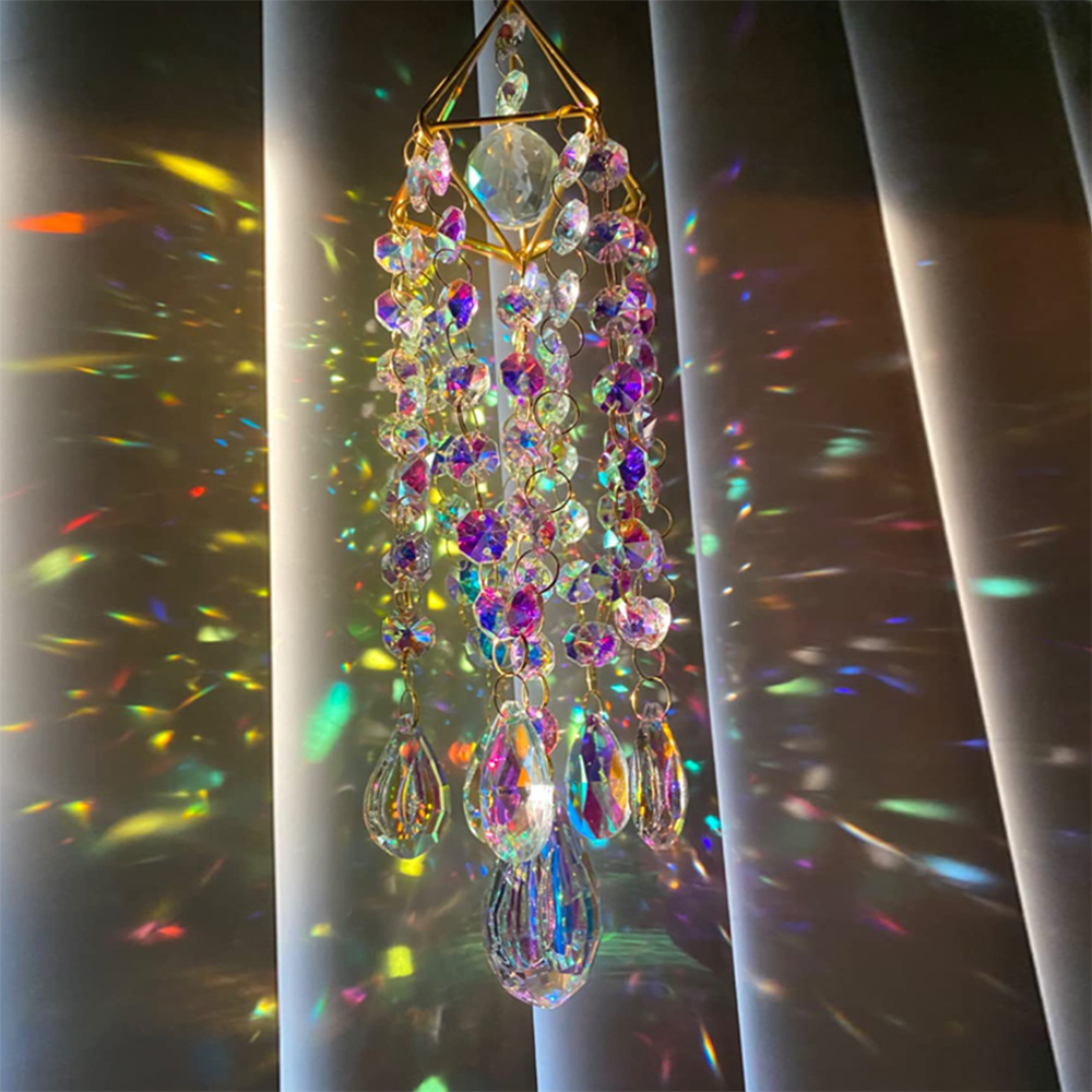 Crystal Sun Catcher - 50CM Crystal Suncatcher Hanging Wind Chime