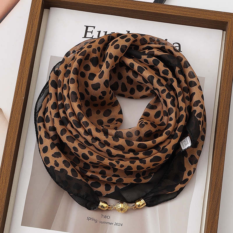 Home Decor Ramadan - New Magnetic Buckle Scarf Women's Spring