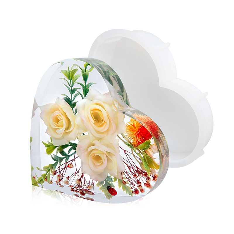 Dried Flower Bouquet - Large Heart Epoxy Resin Mold For
