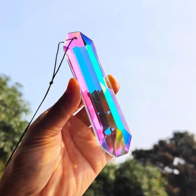 Crystal Sun Catcher - Crystal Prism Suncatcher Pendant: Colorful Artificial