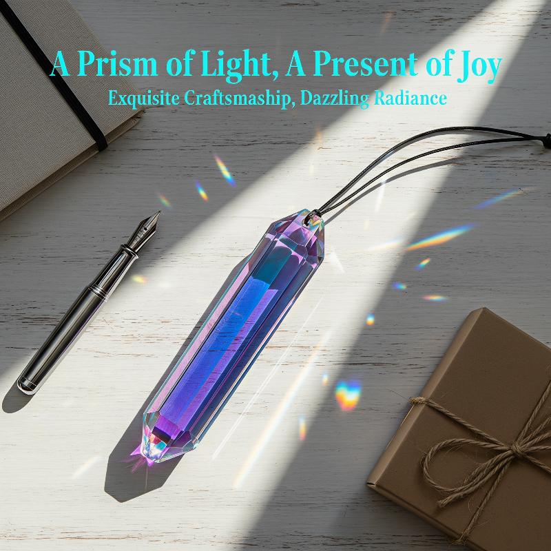 Crystal Sun Catcher - Artificial Colorful Crystal Hanging Prism Suncatcher