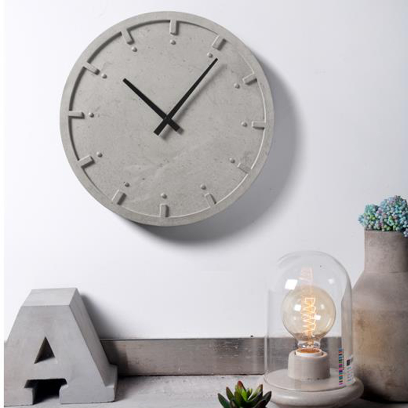 Home Decor Wall Molding - Circular concrete wall clock silicone mold