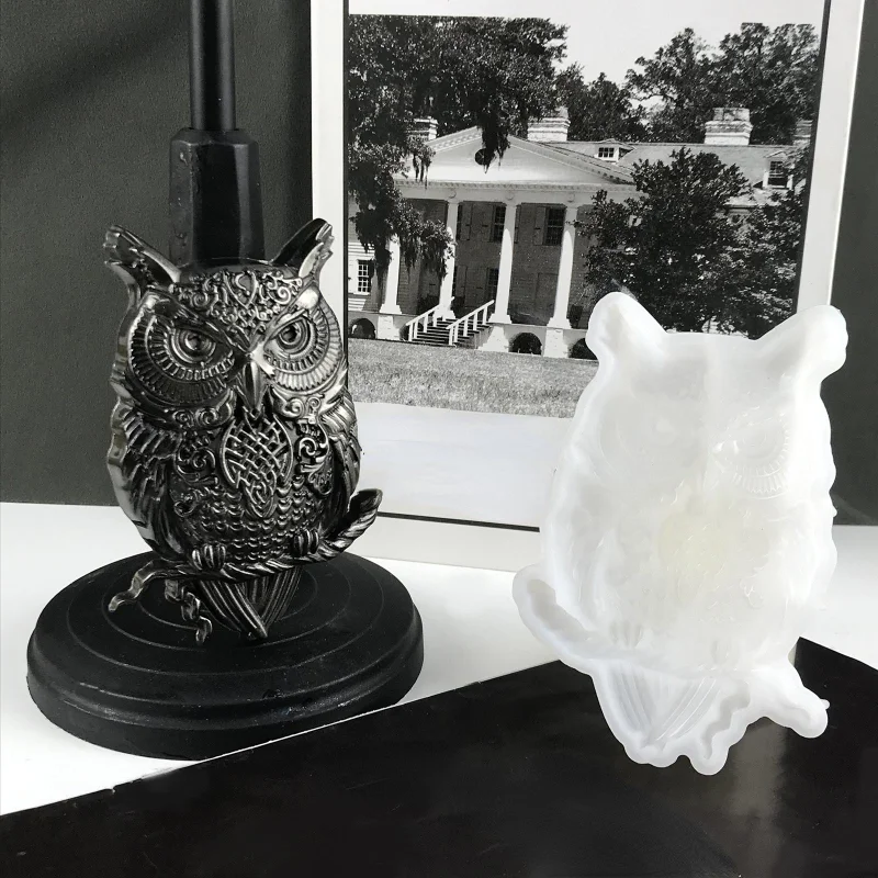 Home Decor Wall Molding - Creative Owl Ornaments Epoxy Resin Mold