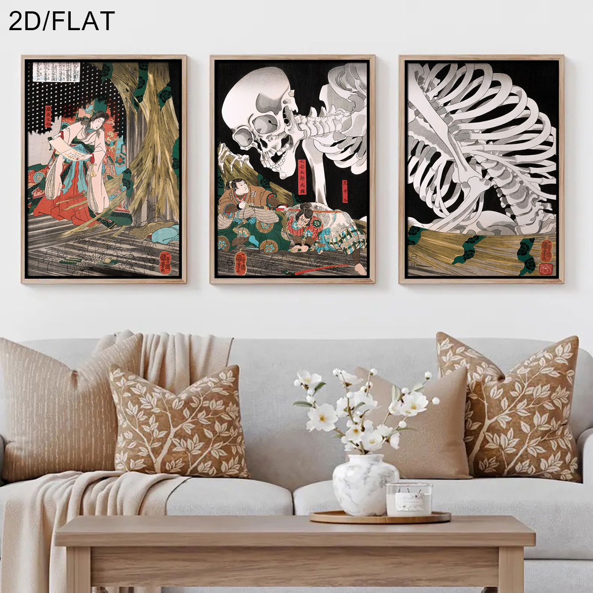3pcs Retro Japanese Takiyasha  - огляд і ціна Home Decor Japandi