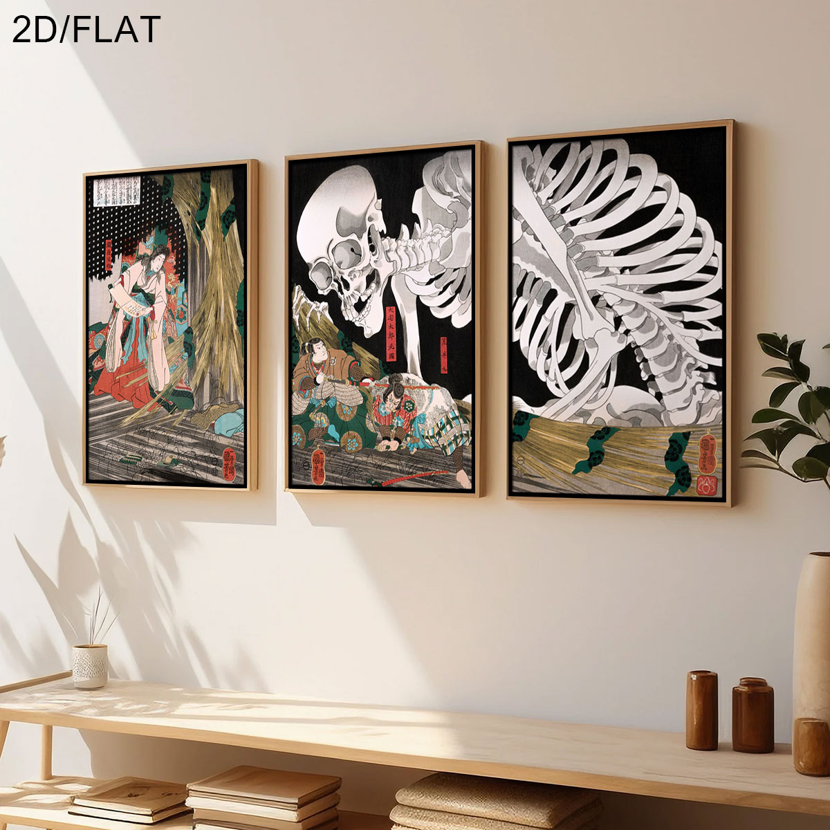 3pcs Retro Japanese Takiyasha  - огляд і ціна Home Decor Japandi