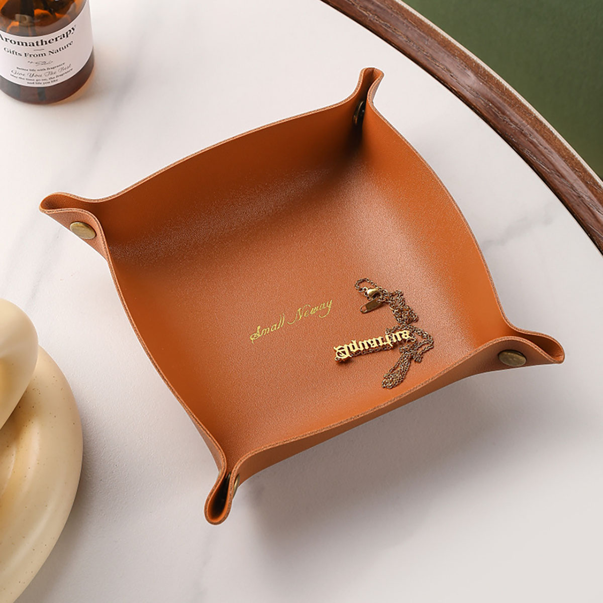Nordic Style Leather Storage T - огляд і ціна Home Decor Japandi