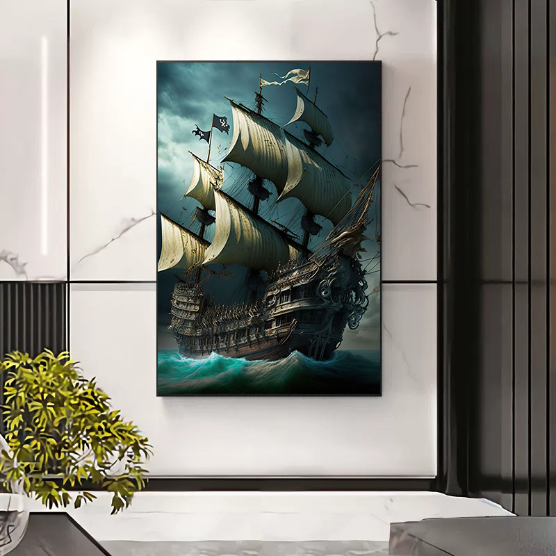Abstract Pirate Ship Sea Moon  - огляд і ціна Home Decor Nautical