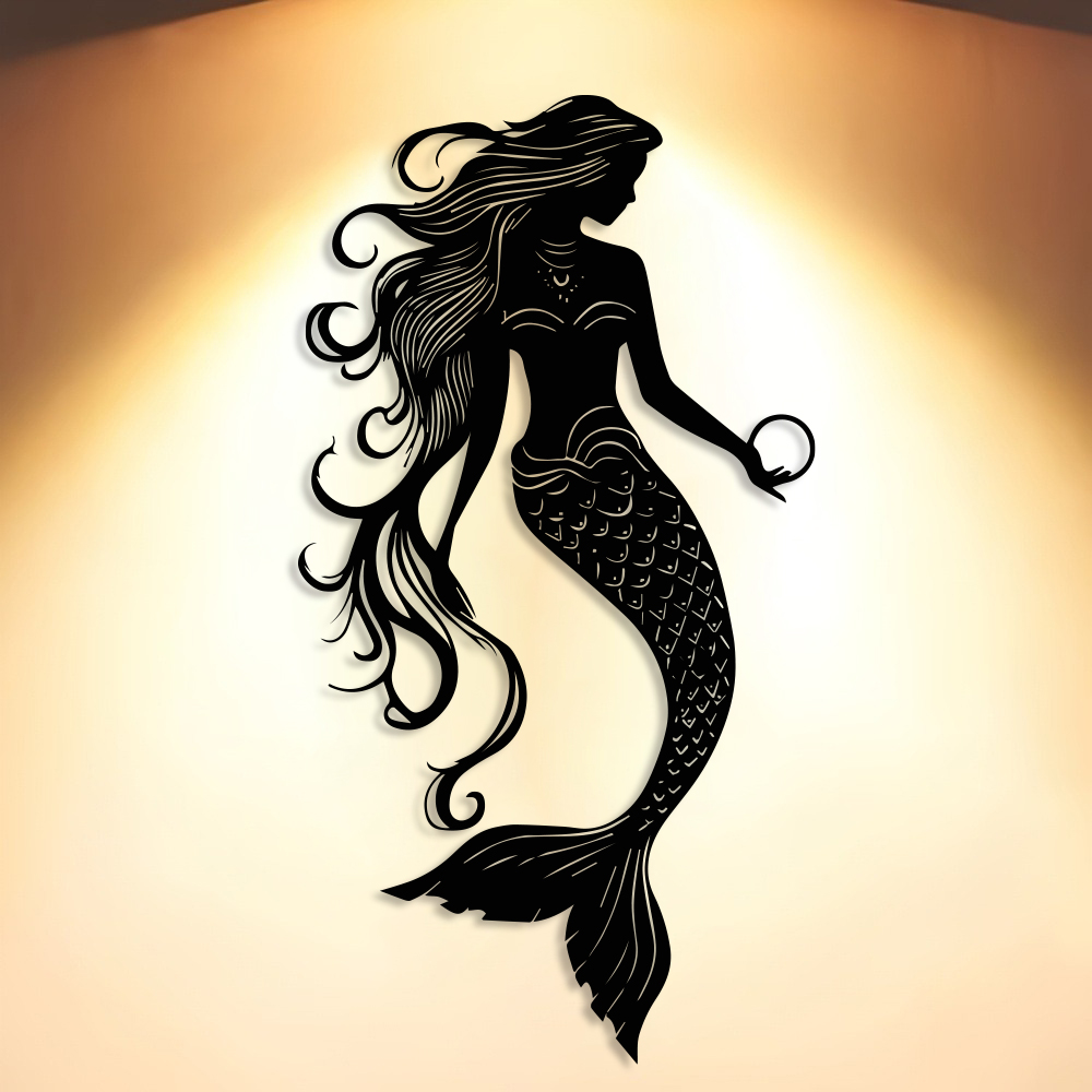 Elegant Mermaid Metal Wall Art - огляд і ціна Home Decor Nautical
