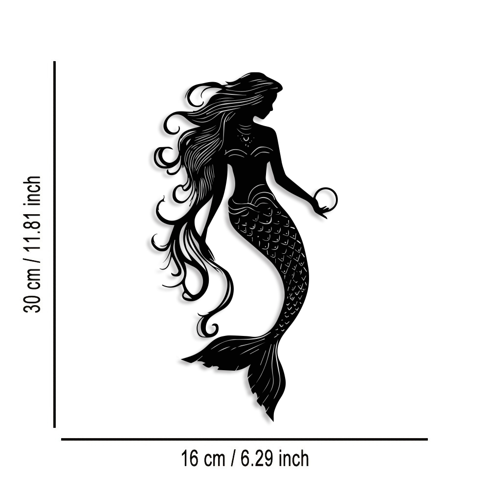 Elegant Mermaid Metal Wall Art - огляд і ціна Home Decor Nautical