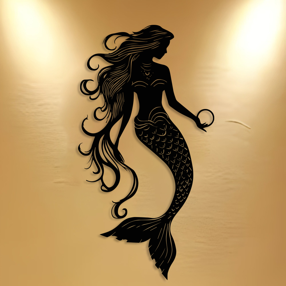 Elegant Mermaid Metal Wall Art - огляд і ціна Home Decor Nautical