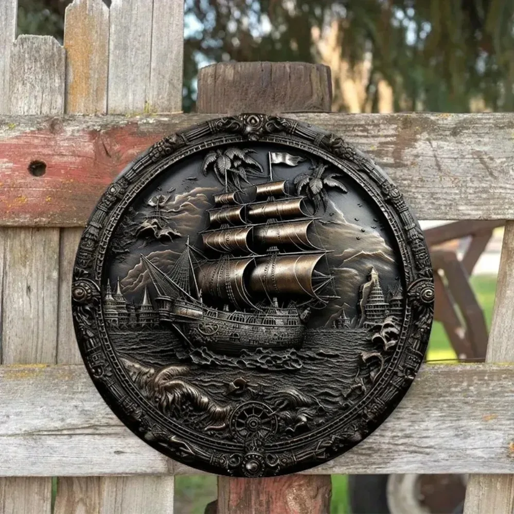 3D Pirate Ship Metal Wall Art: - огляд і ціна Home Decor Nautical