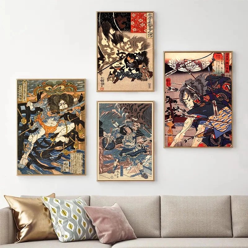 Canvas Painting Retro Japanese - огляд і ціна Home Decor Japandi