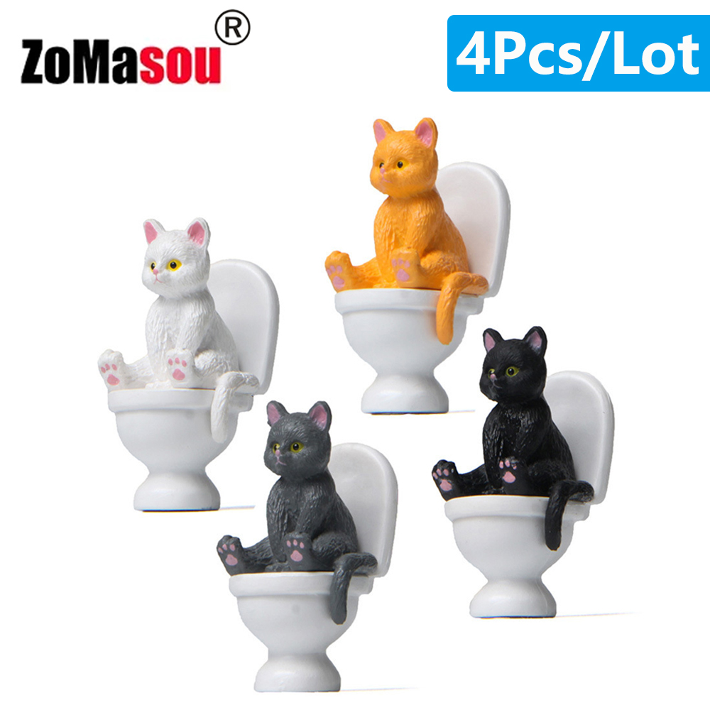 Cat Sit On Figurines Toilet Ca - огляд і ціна Home Decor Korea