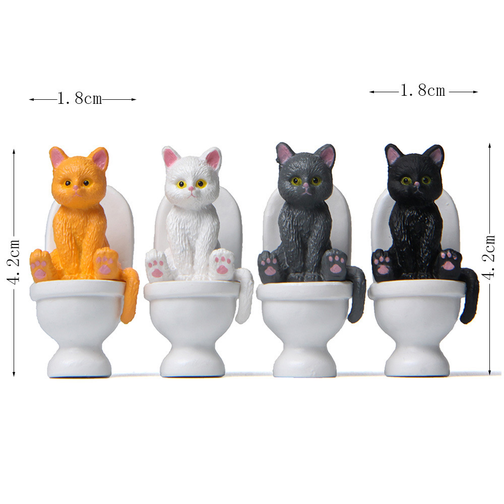 Cat Sit On Figurines Toilet Ca - огляд і ціна Home Decor Korea