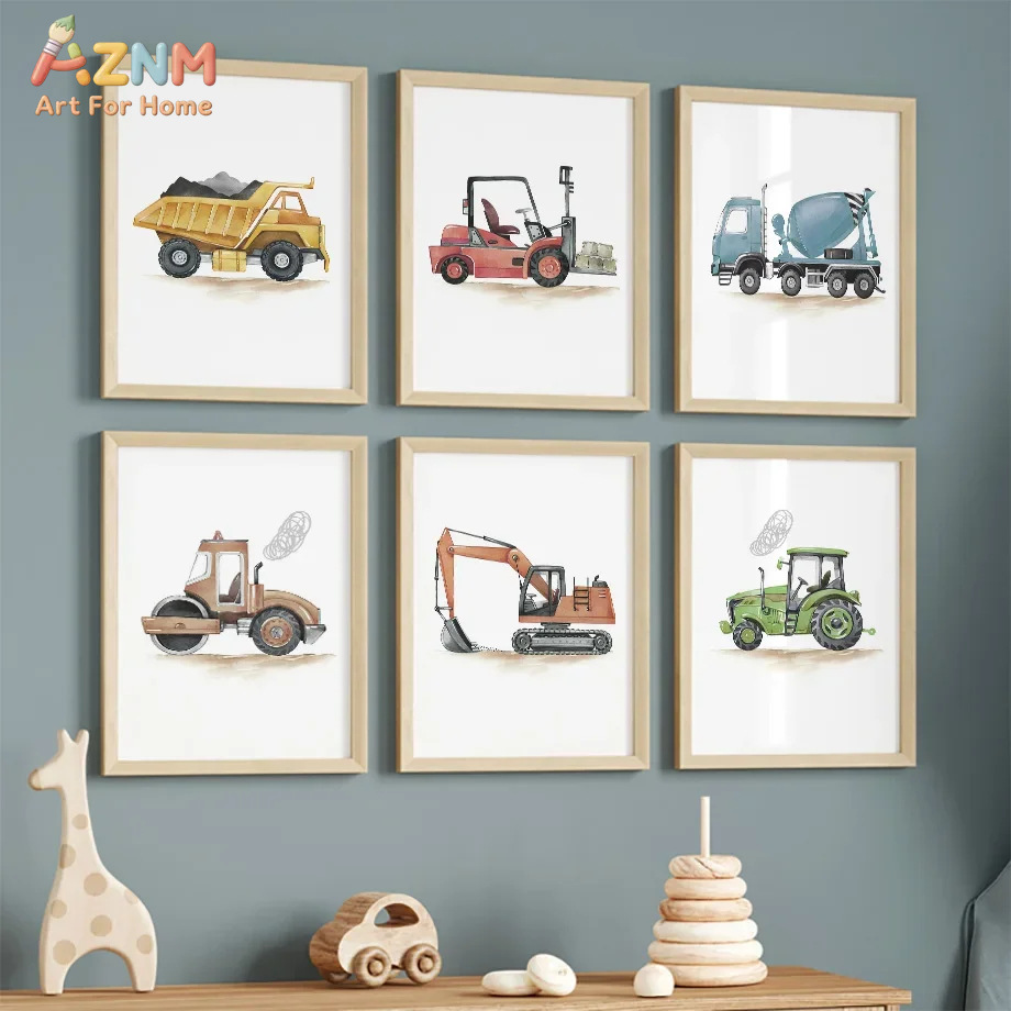 6pcs Nordic Modern cartoon car - огляд і ціна Home Decor Japandi