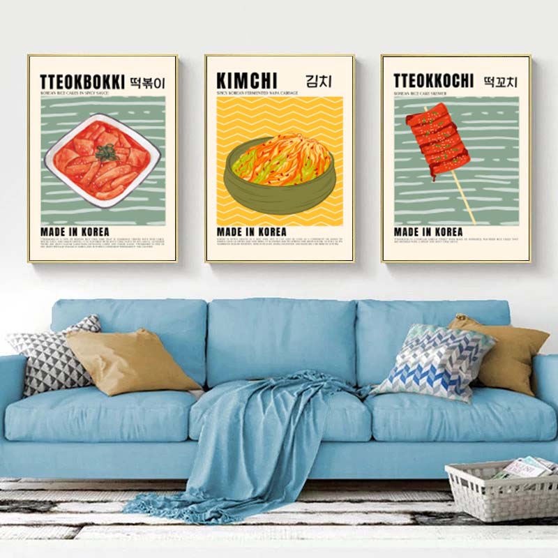 Asian Food Canvas Painting Pos - огляд і ціна Home Decor Korea