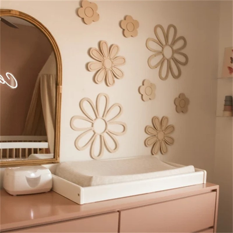 Ins Wooden Daisy Wall Flowers  - огляд і ціна Home Decor Korea