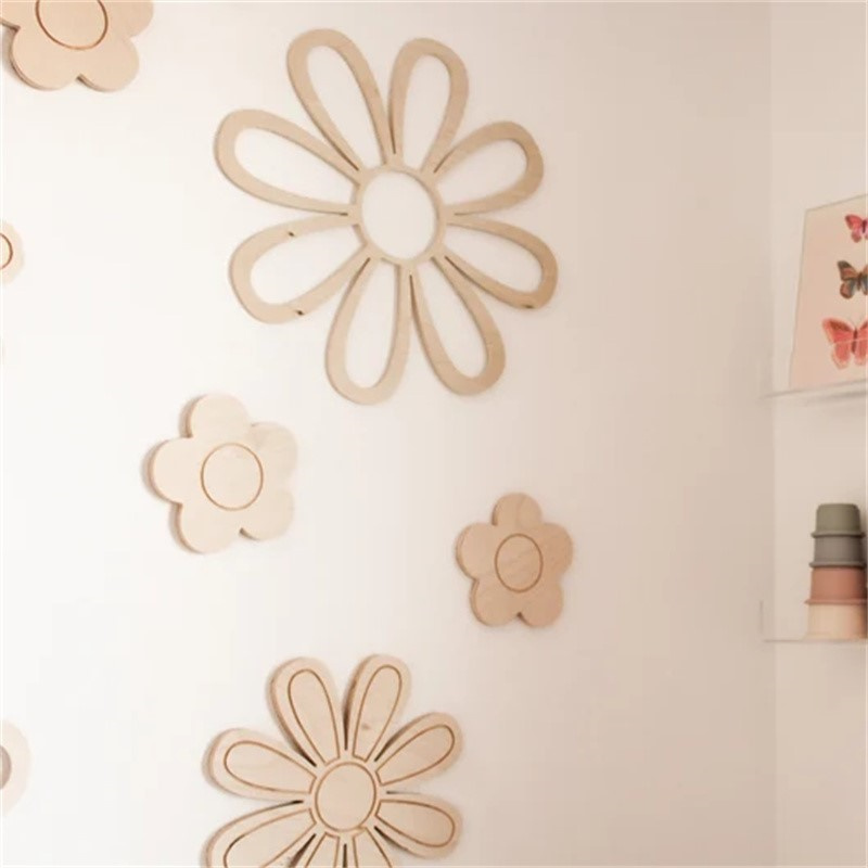 Ins Wooden Daisy Wall Flowers  - огляд і ціна Home Decor Korea