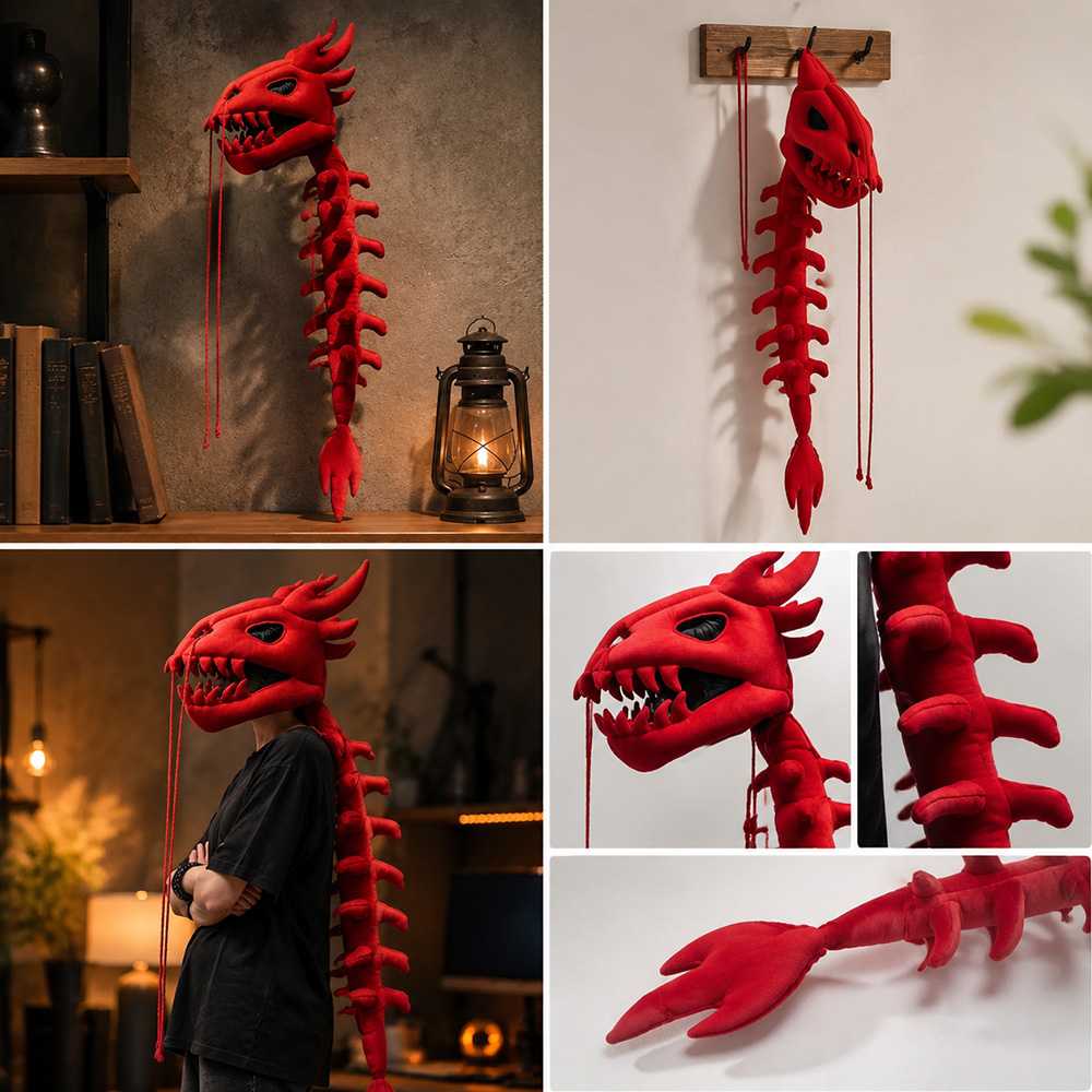 Dragon Skull Spine Plush Hood  - огляд і ціна Home Decor Wall Molding