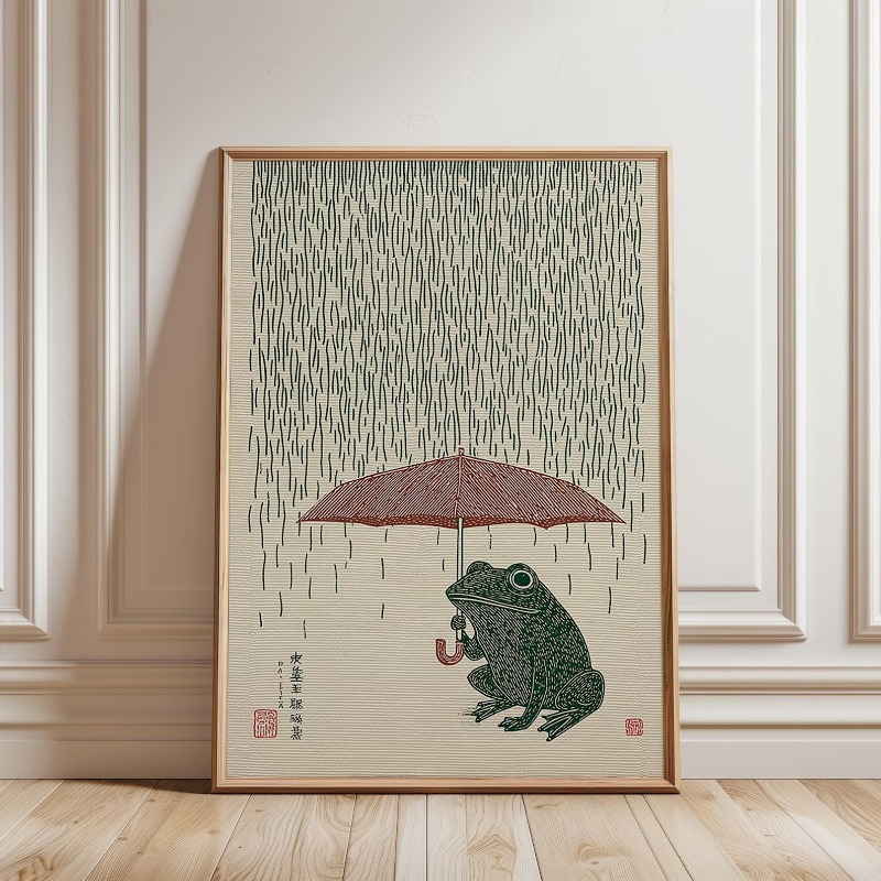 Japanese Frog with Umbrella Po - огляд і ціна Home Decor Japandi
