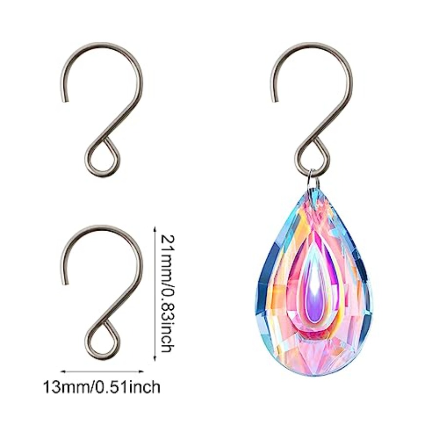 200PCS Mini S Shape Hooks Stai - огляд і ціна Crystal Sun Catcher