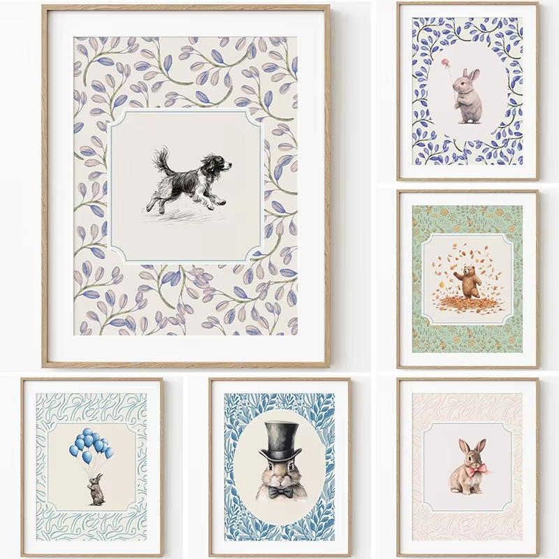 Nordic Vintage Animal Posters: - огляд і ціна Home Decor Japandi