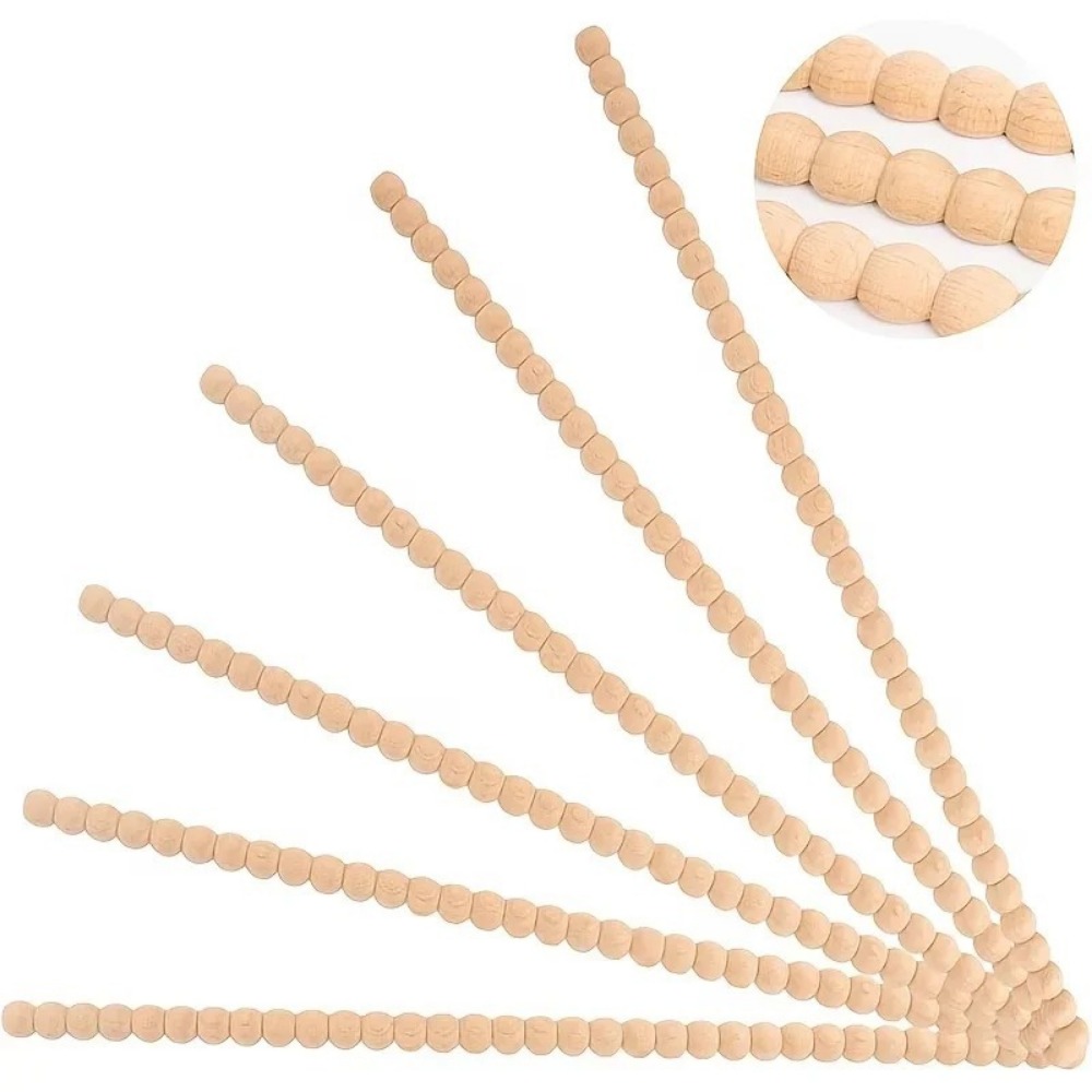 8Pcs Wood Decorative Beaded Wo - огляд і ціна Home Decor Wall Molding