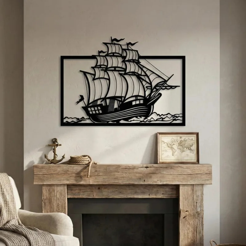 Metal Sailboat Wall Art, Coast - огляд і ціна Home Decor Nautical