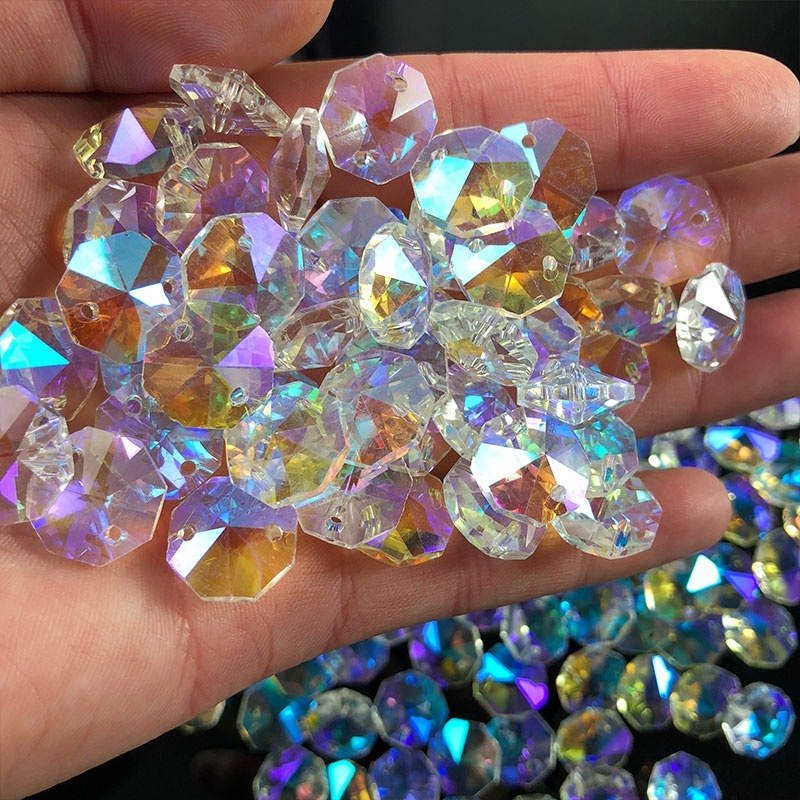100PCS Aurora Crystal Glass Oc - огляд і ціна Crystal Sun Catcher
